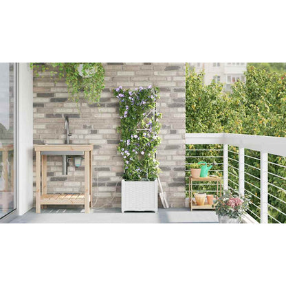 vidaXL Garden Planter White 40 x 40 x 142 cm PP 4