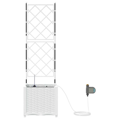 vidaXL Garden Planter White 40 x 40 x 142 cm PP 6
