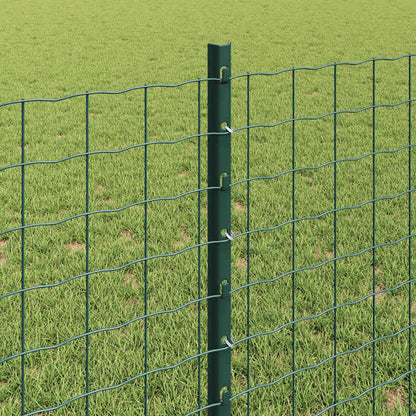 vidaXL Embedded Fence Post 11 pcs Green 120 cm Powder-Coated Steel 4