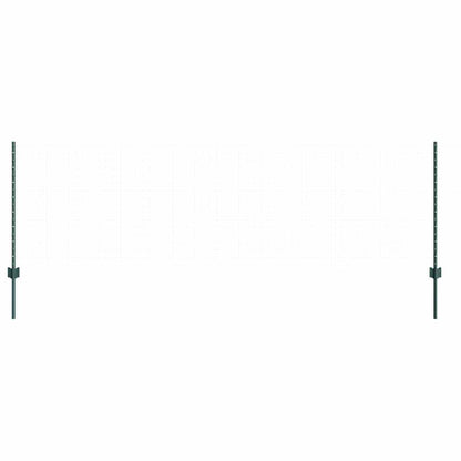 vidaXL Embedded Fence Post 11 pcs Green 120 cm Powder-Coated Steel 3