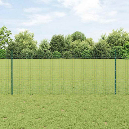 vidaXL Embedded Fence Post 11 pcs Green 140 cm Powder-Coated Steel 1