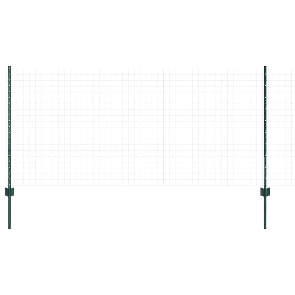 vidaXL Embedded Fence Post 11 pcs Green 140 cm Powder-Coated Steel 3