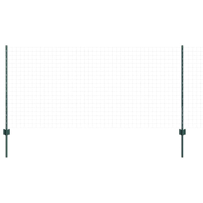 vidaXL Embedded Fence Post 11 pcs Green 140 cm Powder-Coated Steel 3