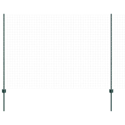 vidaXL Embedded Fence Post 11 pcs Green 200 cm Powder-Coated Steel 3