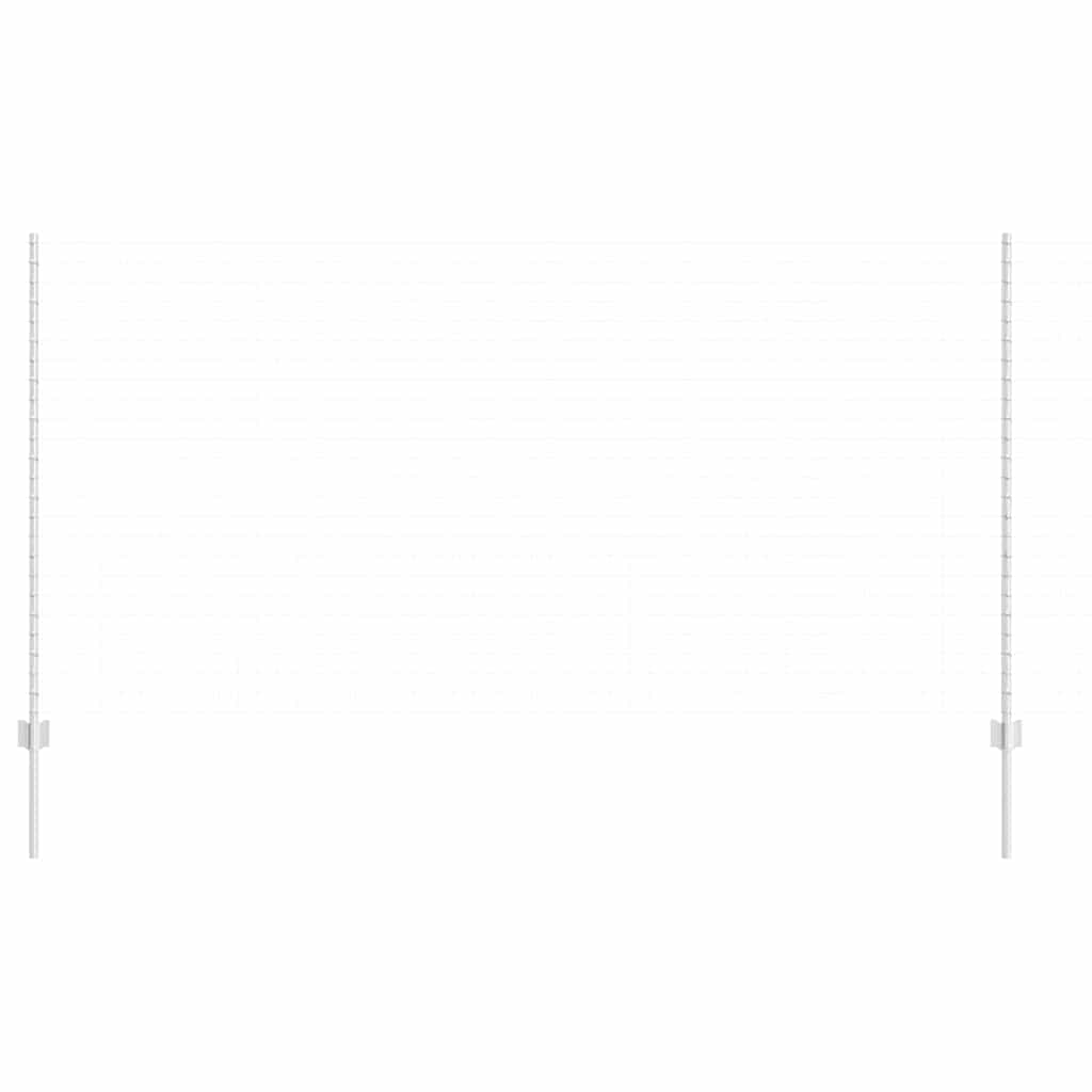 vidaXL Embedded Fence Post 11 pcs Silver 180 cm Powder-Coated Steel 3