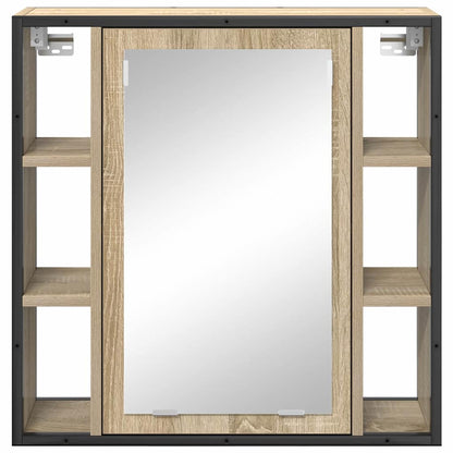 vidaXL Mirror Cabinet Sonoma Oak 60 x 16 x 60 cm Engineered Wood 6