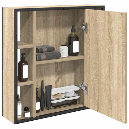 vidaXL Mirror Cabinet Sonoma Oak 60 x 16 x 60 cm Engineered Wood 4
