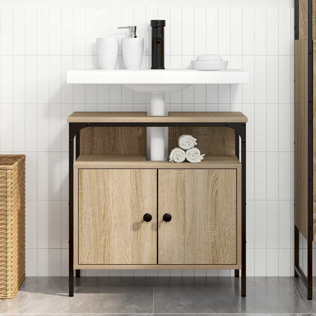 vidaXL Bathroom Cabinet Beige 60 x 30 x 60 cm Engineered wood 4