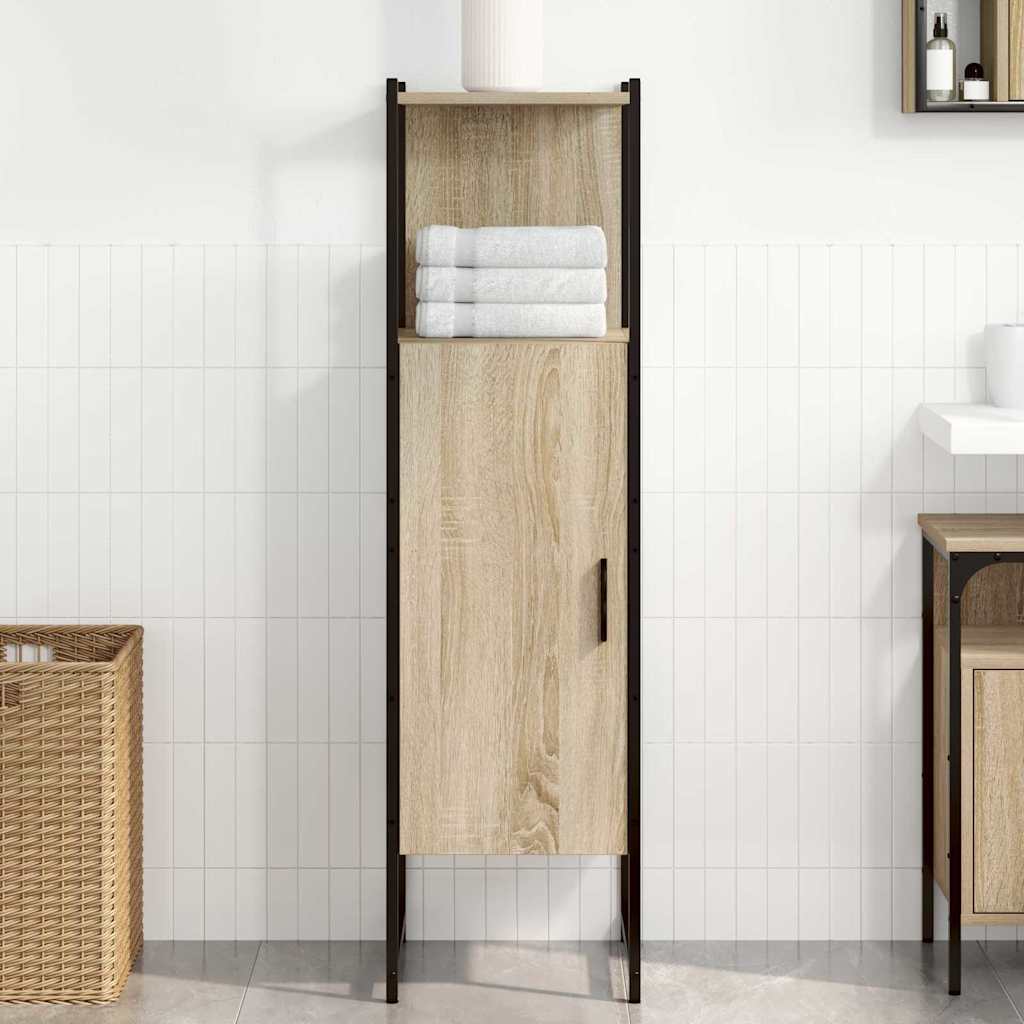vidaXL Bathroom Cabinet Beige 33 x 33 x 120.5 cm Engineered wood 4