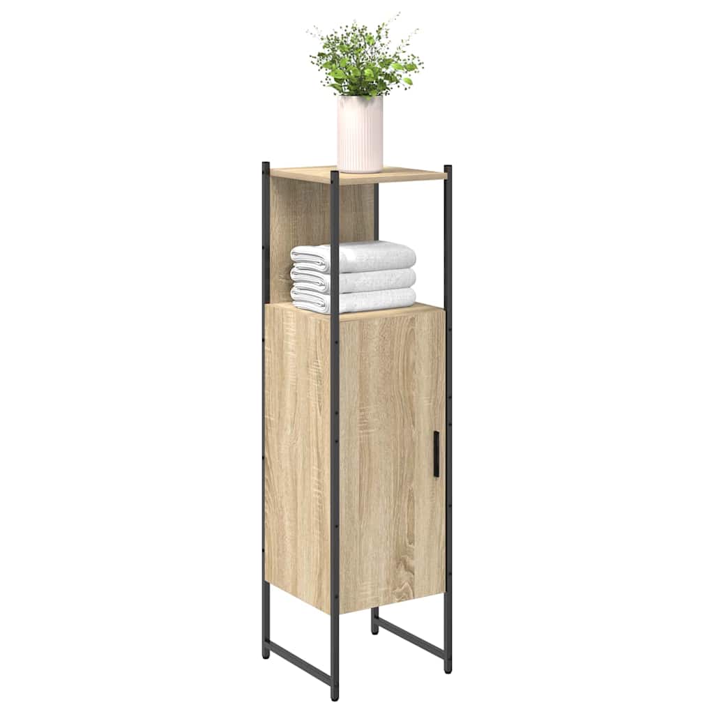 vidaXL Bathroom Cabinet Beige 33 x 33 x 120.5 cm Engineered wood 3