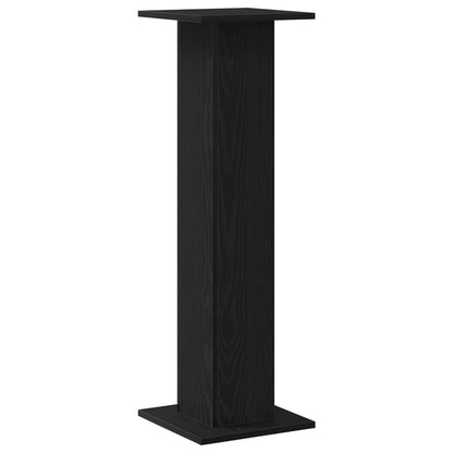 vidaXL Speaker Stands 2 pcs Black Oak 30 x 30 x 95 cm Engineered Wood 4