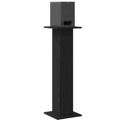 vidaXL Speaker Stands 2 pcs Black Oak 30 x 30 x 95 cm Engineered Wood 3