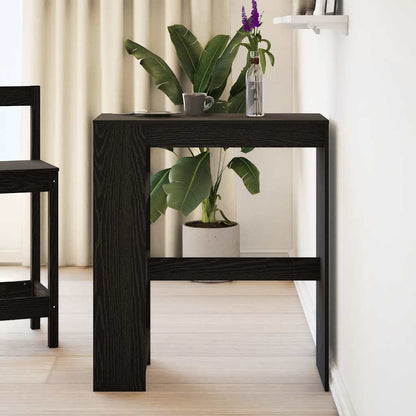 vidaXL Bar Table with Racks Black Oak 90x40x103.5 cm Engineered Wood 3