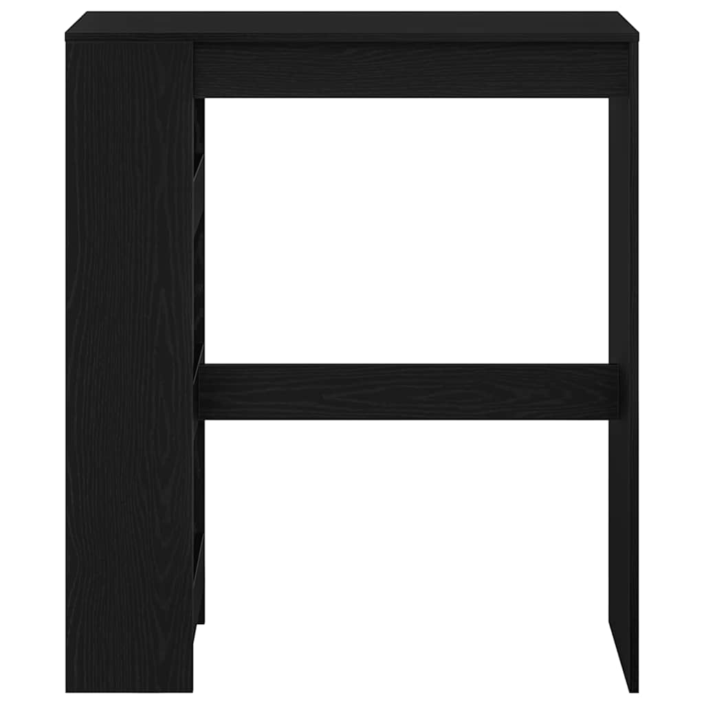 vidaXL Bar Table with Racks Black Oak 90x40x103.5 cm Engineered Wood 5