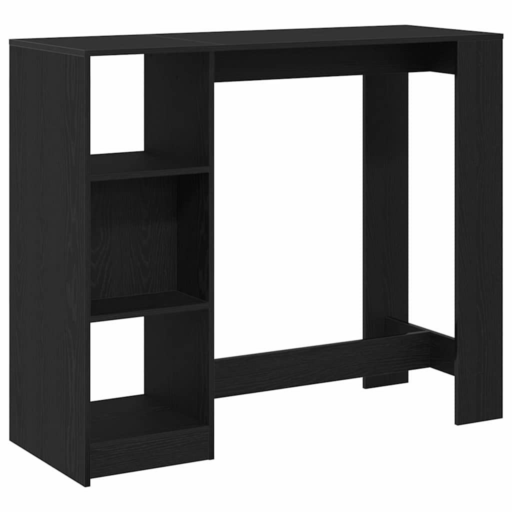 vidaXL Bar Table 124 x 46 x 103.5 cm Engineered Wood Black Oak 2