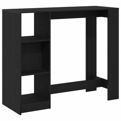vidaXL Bar Table 124 x 46 x 103.5 cm Engineered Wood Black Oak 2