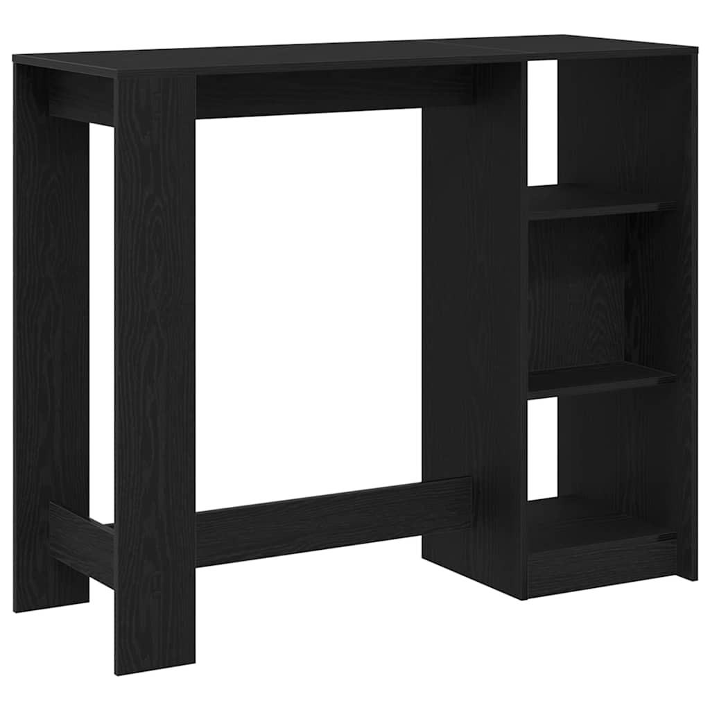 vidaXL Bar Table 124 x 46 x 103.5 cm Engineered Wood Black Oak 5