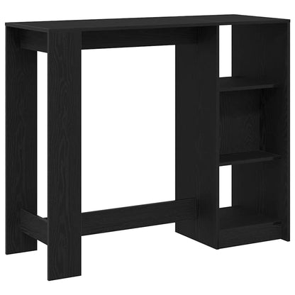 vidaXL Bar Table 124 x 46 x 103.5 cm Engineered Wood Black Oak 5