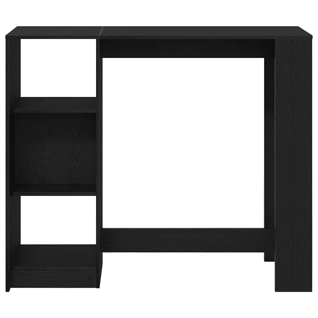 vidaXL Bar Table 124 x 46 x 103.5 cm Engineered Wood Black Oak 6