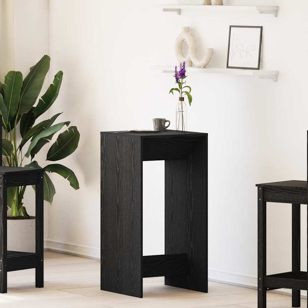 vidaXL Bar Table 51 x 50 x 103.5 cm Engineered Wood Black Oak 1