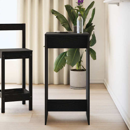 vidaXL Bar Table 51 x 50 x 103.5 cm Engineered Wood Black Oak 4