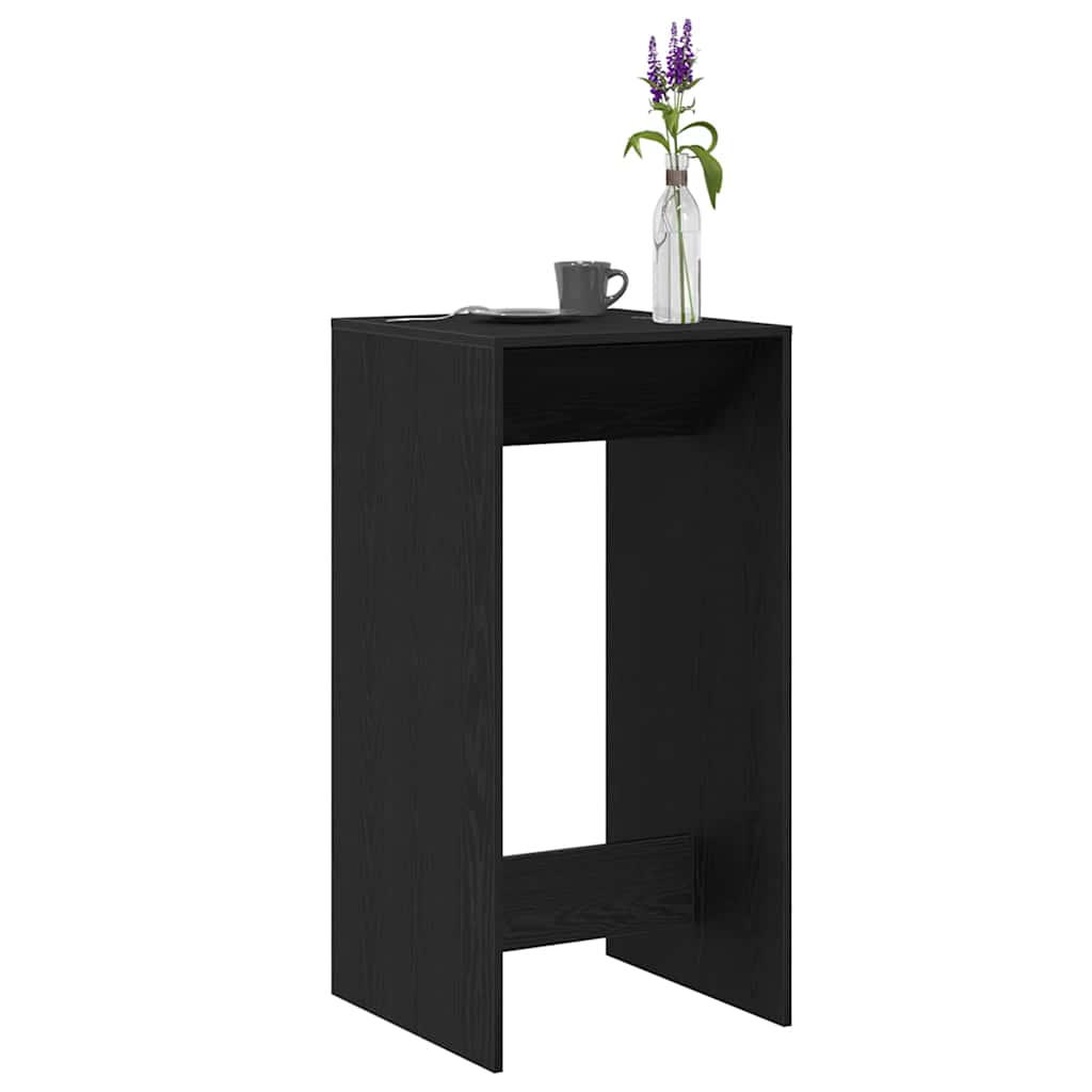 vidaXL Bar Table 51 x 50 x 103.5 cm Engineered Wood Black Oak 3