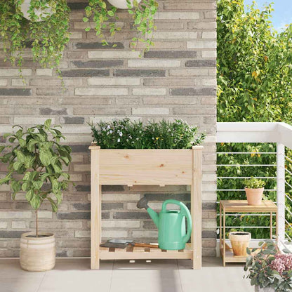 vidaXL Garden Planter Beige 71 x 37 x 76.5 cm Solid Fir Wood 1