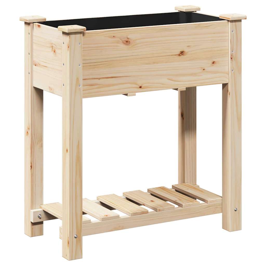 vidaXL Garden Planter Beige 71 x 37 x 76.5 cm Solid Fir Wood 2