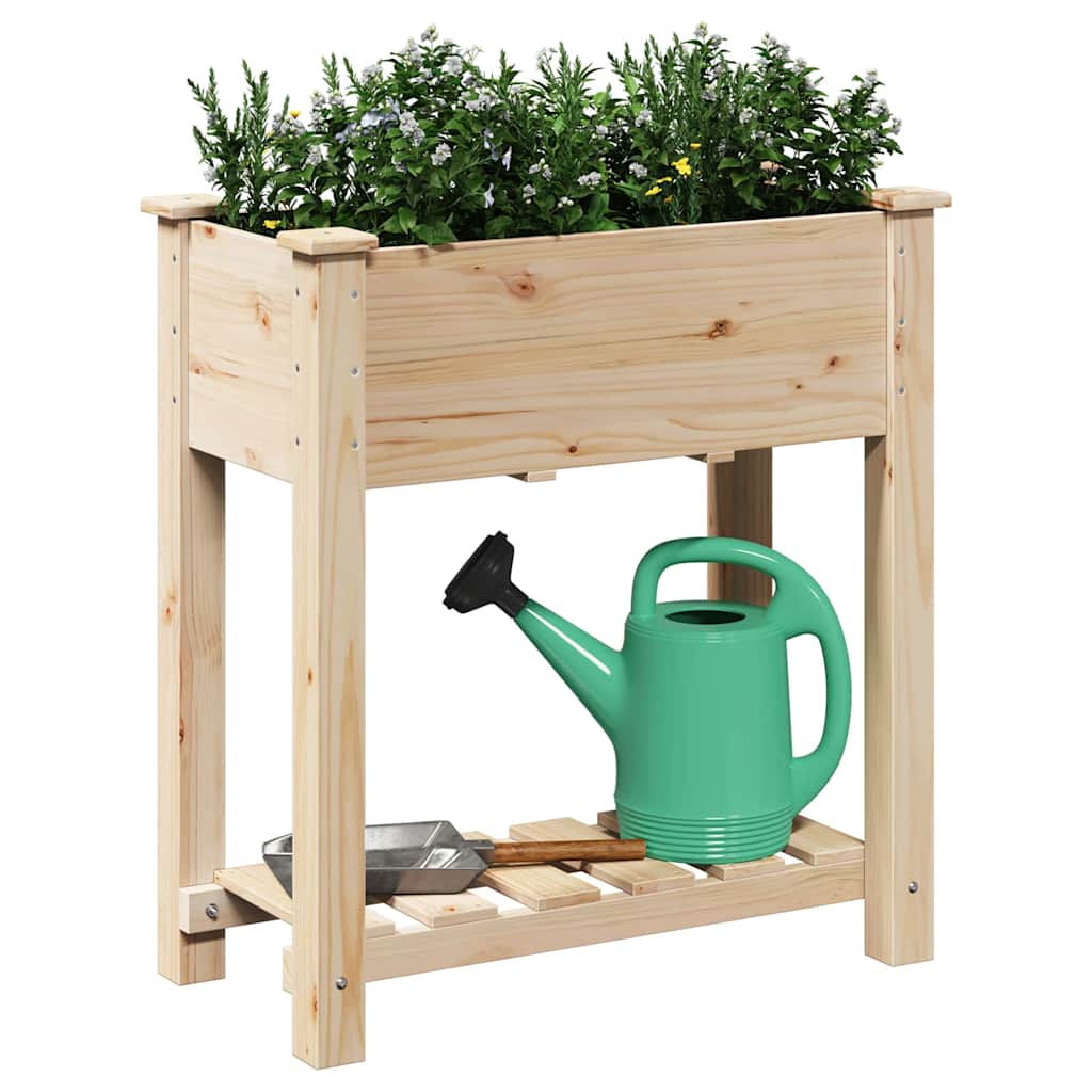 vidaXL Garden Planter Beige 71 x 37 x 76.5 cm Solid Fir Wood 3