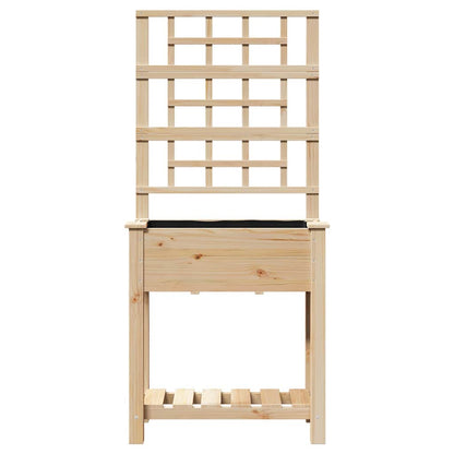 vidaXL Garden Planter Beige 71 x 38 x 152 cm Solid Fir Wood 5