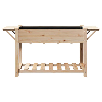 vidaXL Garden Planter Beige 155 x 59 x 76.5 cm Solid Fir Wood 5
