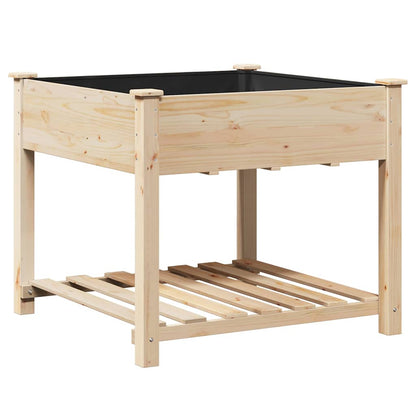 vidaXL Garden Planter Beige 90 x 90 x 76.5 cm Solid Fir Wood 2