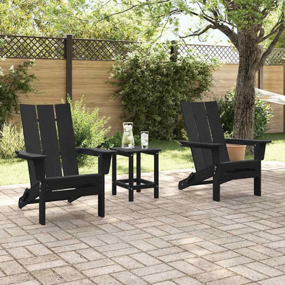 Garden Chair 2 pcs Polyethylene Black without table