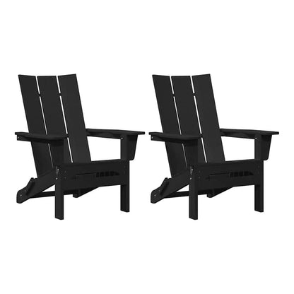 Garden Chair 2 pcs Polyethylene Black without table