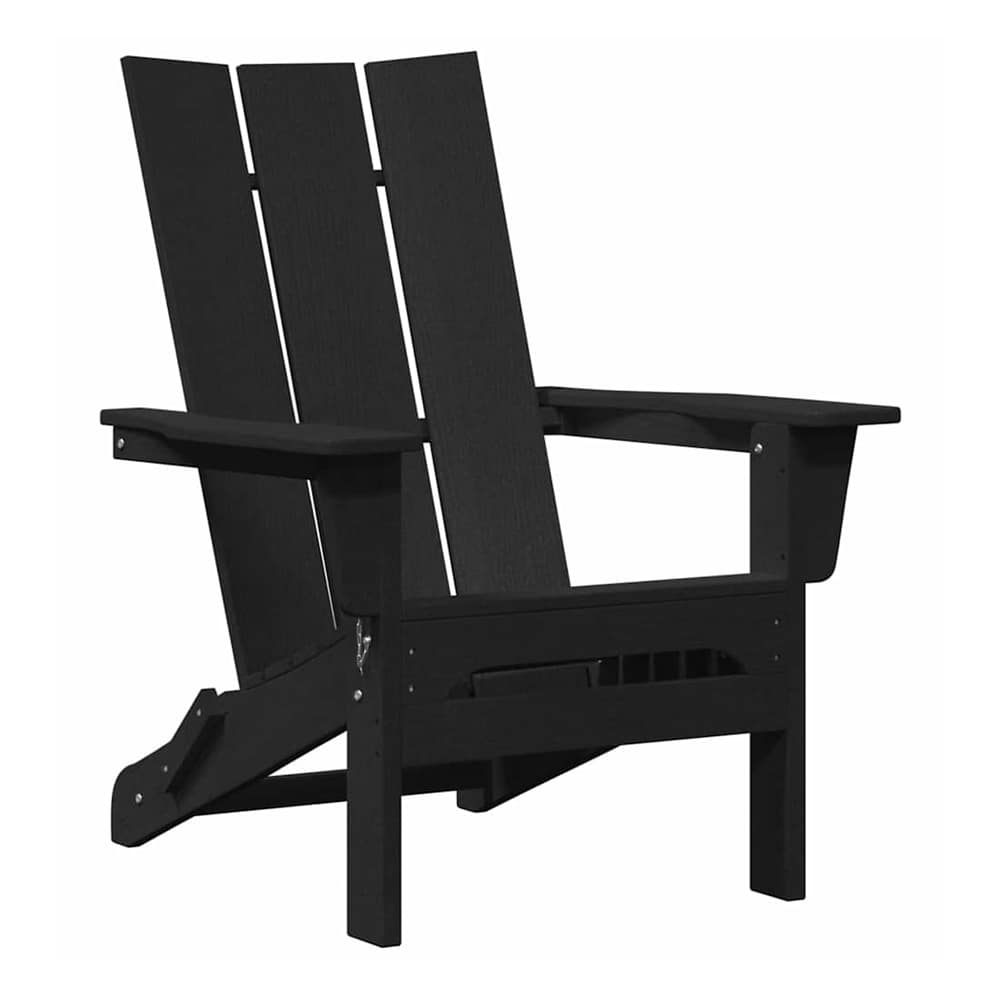Garden Chair 2 pcs Polyethylene Black without table