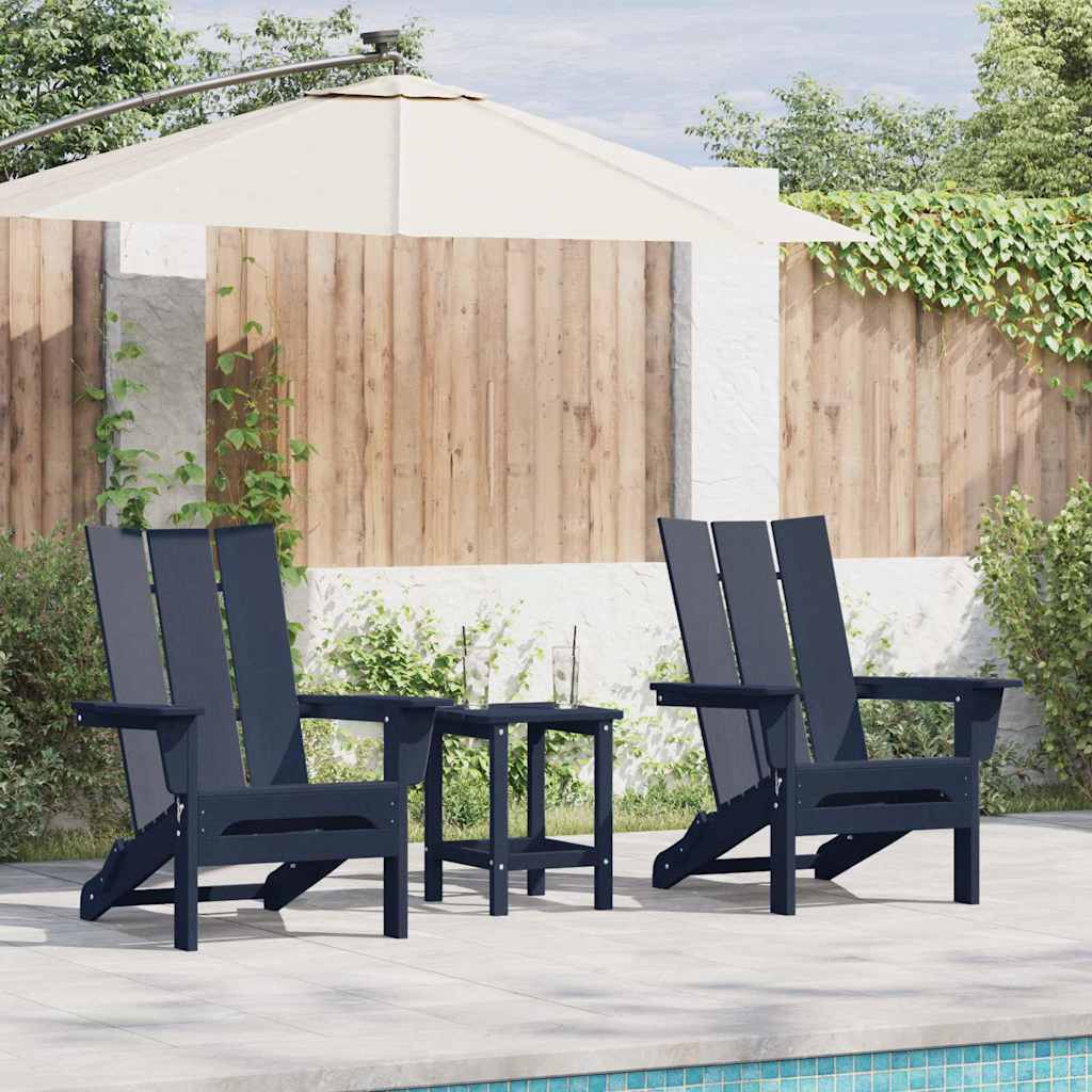 Garden Chair Polyethylene Navy blue table