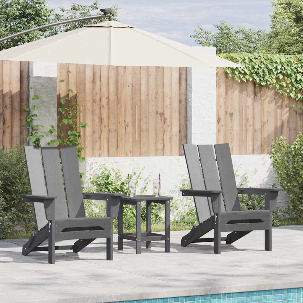 Garden Chair Polyethylene Light grey table