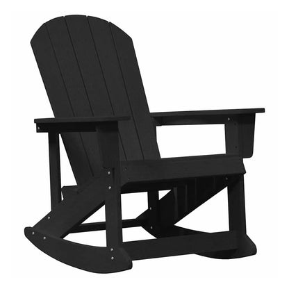 Garden Lounge Set 3 pcs HDPE Black without table