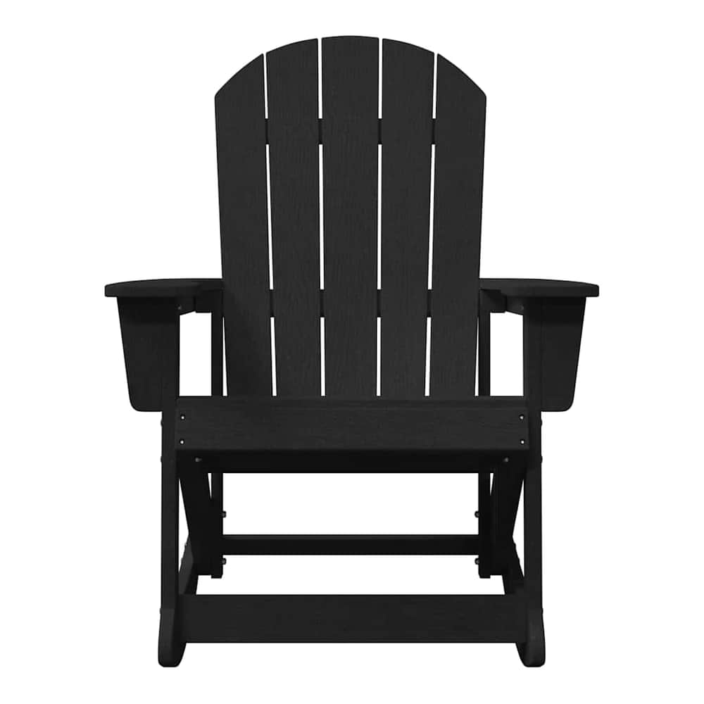 Garden Lounge Set 3 pcs HDPE Black without table