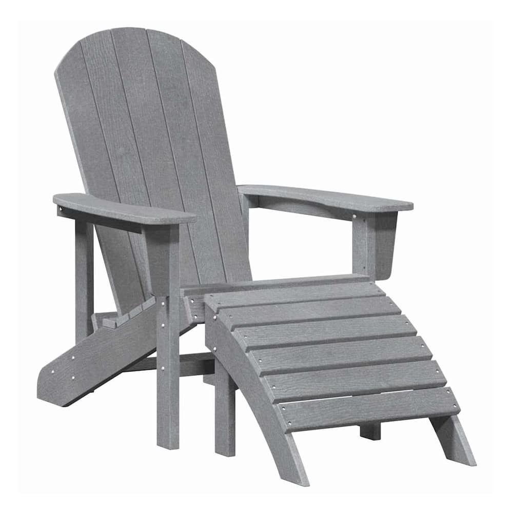 Garden Chair 2 pcs Polyethylene Light grey without table