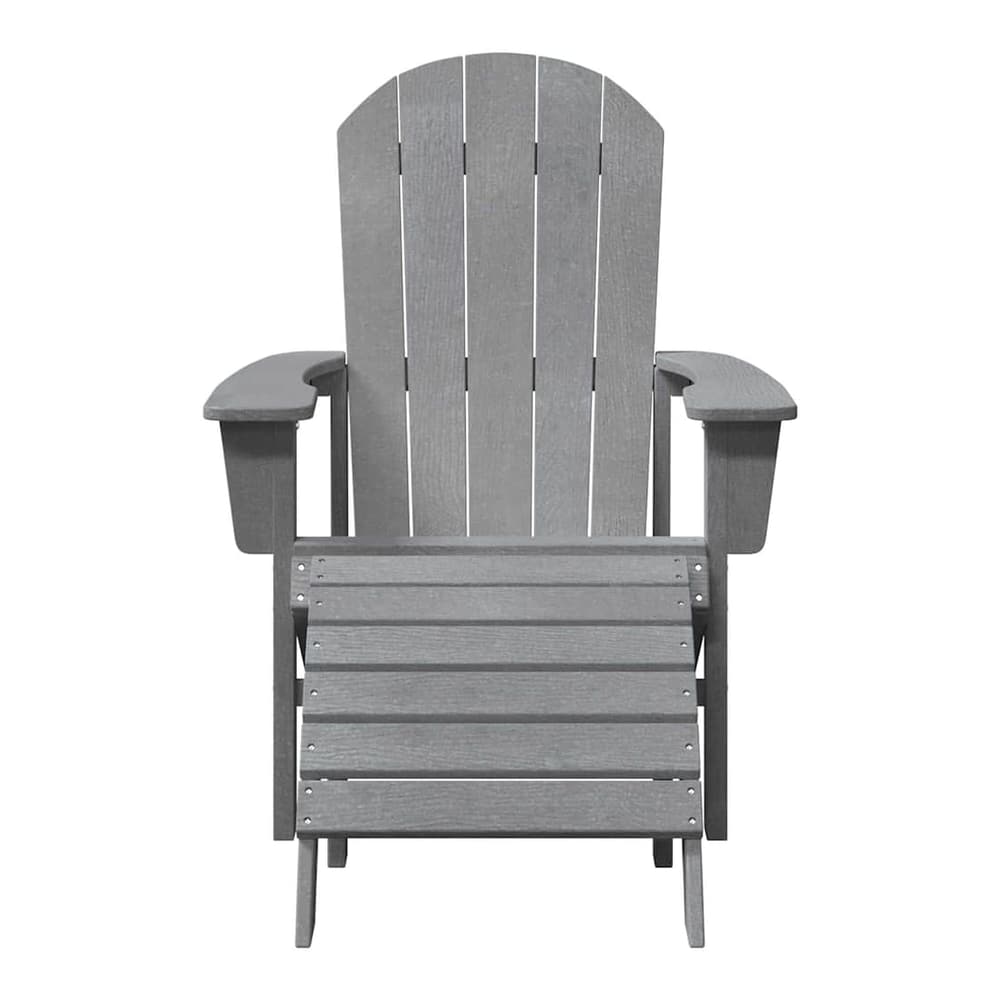 Garden Chair 2 pcs Polyethylene Light grey without table