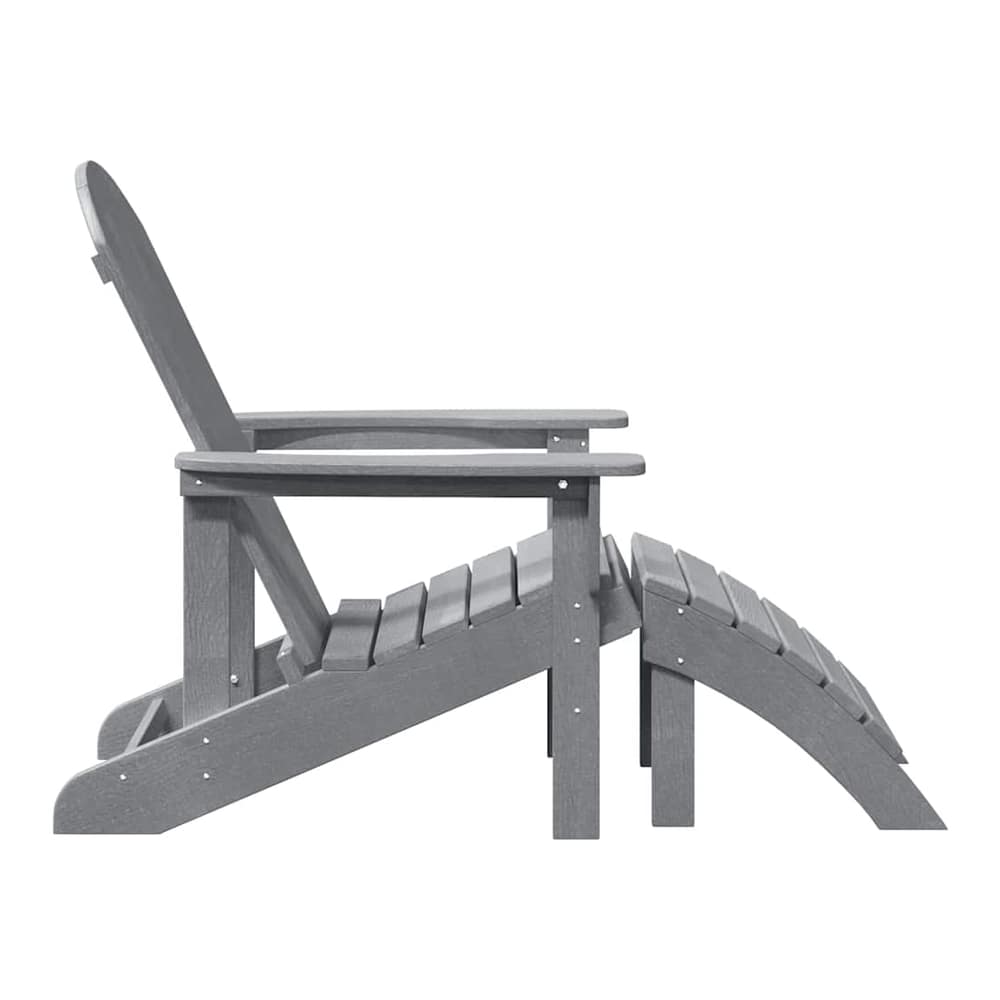 Garden Chair 2 pcs Polyethylene Light grey without table