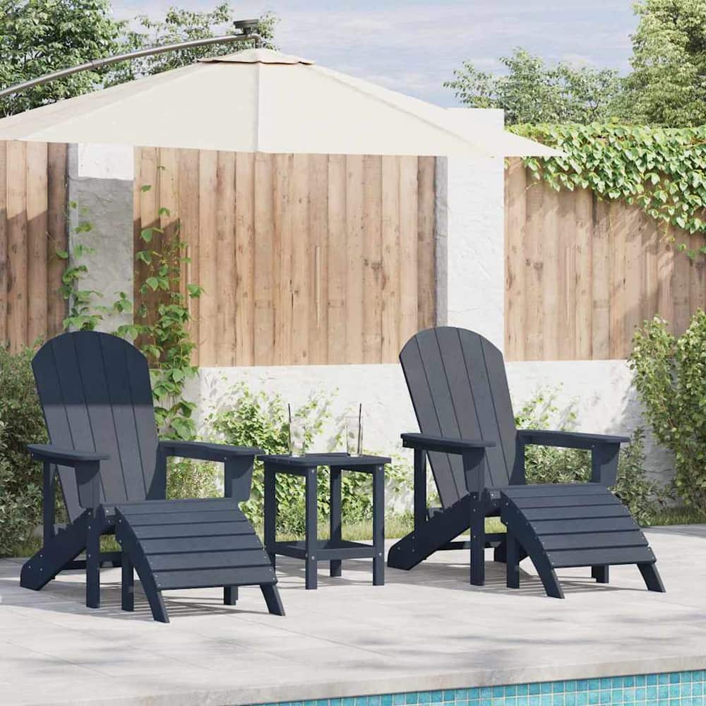 Garden Chair Polyethylene Navy blue table