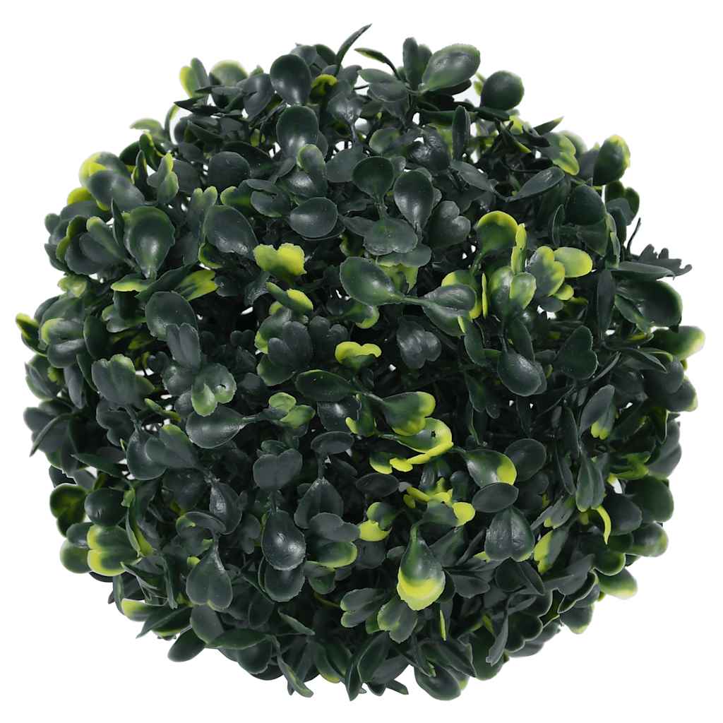 vidaXL Artificial Boxwood Balls with LED Lights 4 pcs Green 12 cm 2