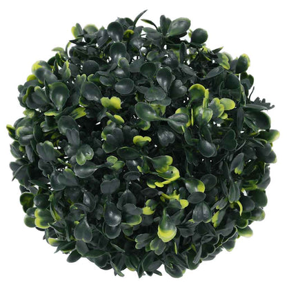vidaXL Artificial Boxwood Balls with LED Lights 4 pcs Green 12 cm 2