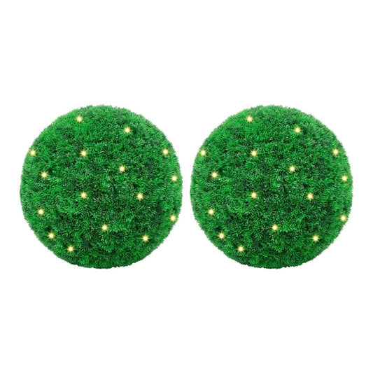 Artificial Boxwood Balls LED Lights Green