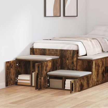 vidaXL Storage Cabinet 2 pcs Smoked Oak 127 x 41 x 40 cm 4