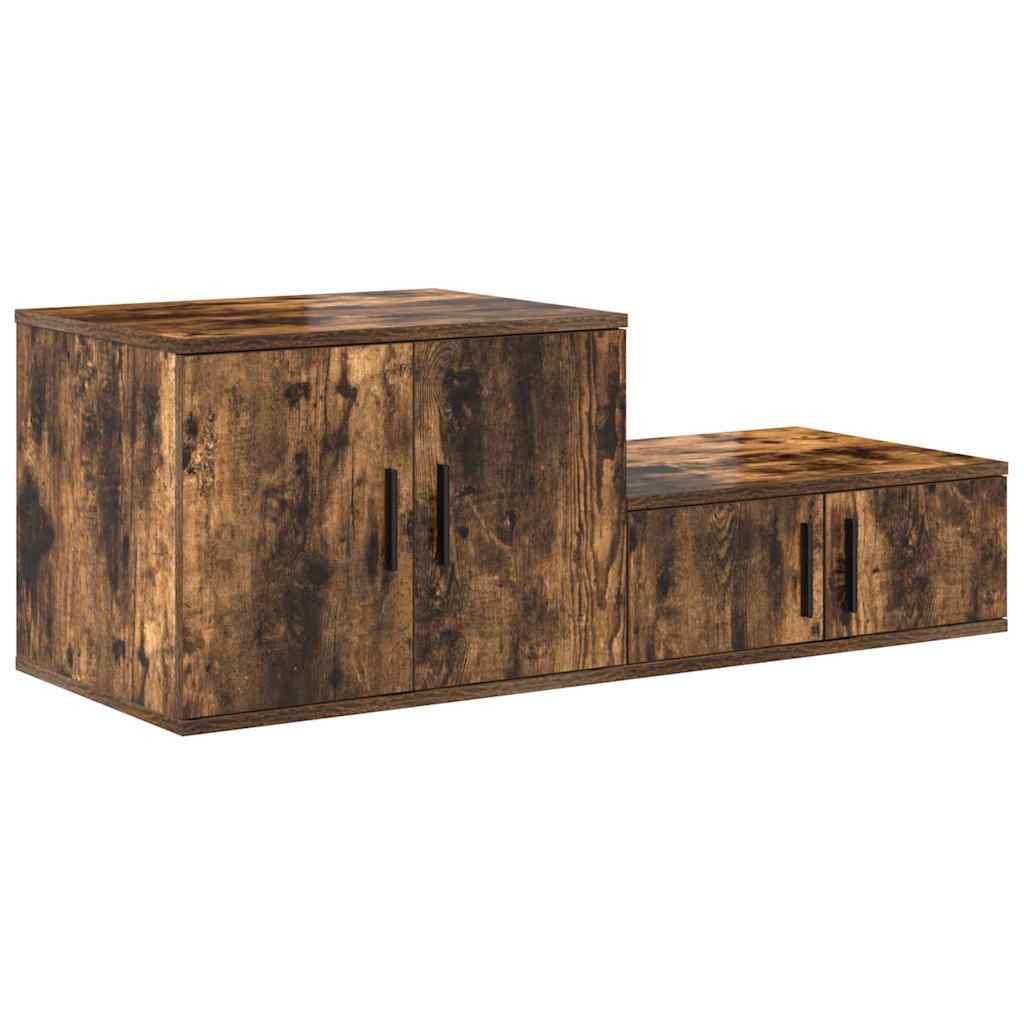 vidaXL Storage Cabinet 2 pcs Smoked Oak 127 x 41 x 40 cm 5