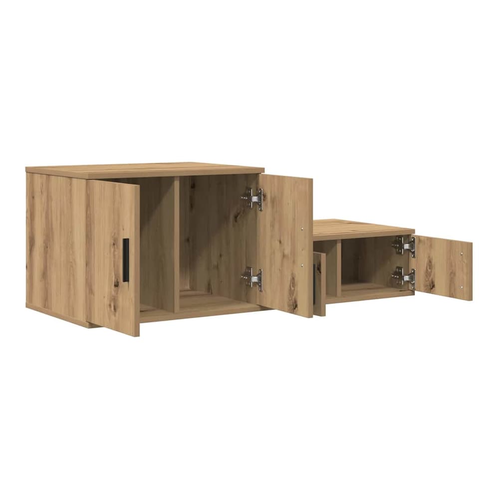 Storage Cabinet 2 pcs 118 x 41 x 40 cm Artisan oak