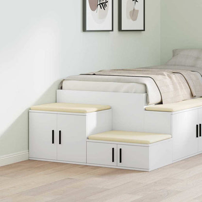 vidaXL Storage Cabinet 2 pcs White 108 x 41 x 40 cm Engineered Wood 1